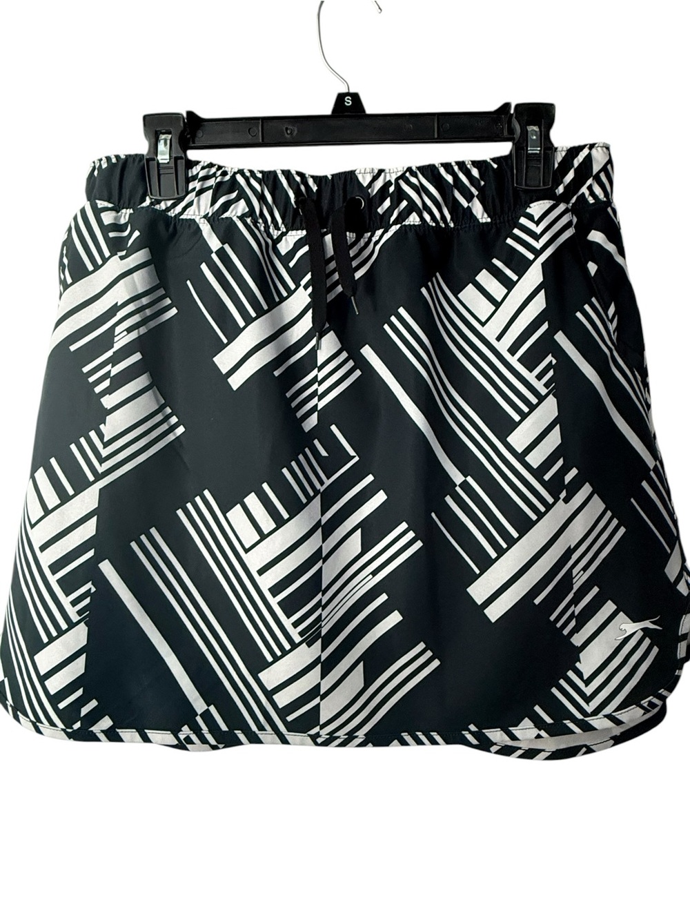 Slazenger Black & White Geometric Athletic Skort Size Large